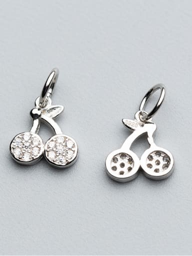 925 Sterling Silver With 18k Gold Plated Cute Cherry Charms