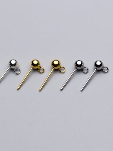 custom 925 Sterling Silver With 18k Gold Plated Fashion Ball Findings & Components