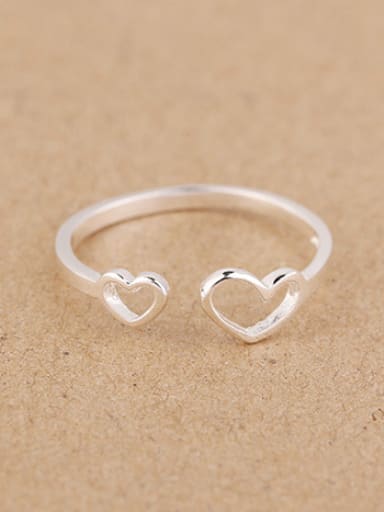 Hollow Heart-shaped Opening Midi Ring