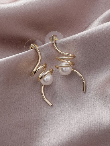 Alloy With Gold Plated Simplistic Irregular Drop Earrings