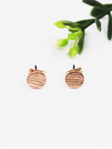 Exquisite Twill Design Round Shaped Earrings