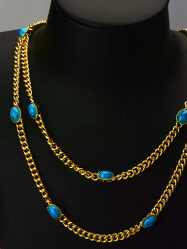 18K Turquoise Colorfast Necklace