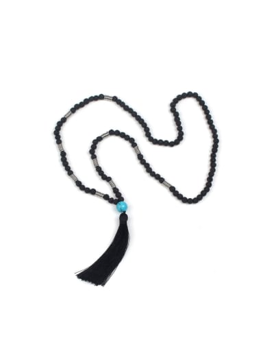 National Style Voicano Stones Tassel Necklace