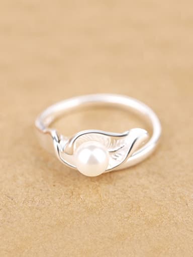 Freshwater Pearl Silver Opening Ring