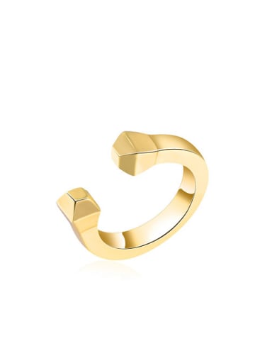Elegant Open Design Gold Plated Copper Ring