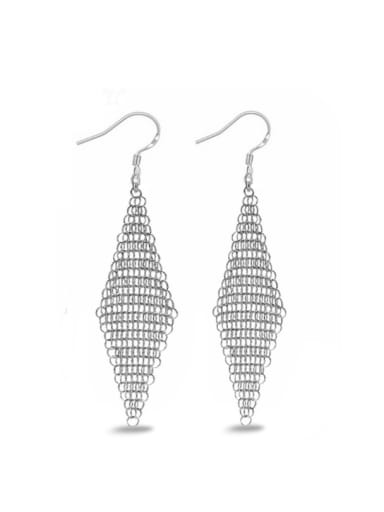 Diamond Shaped Hollow Design Drop Earrings