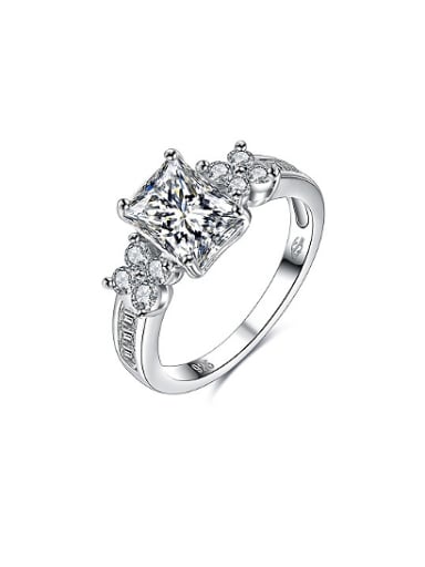 Exquisite Flower Shaped Zircon Women Ring