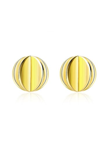 Exquisite Yellow Geometric Shaped Stud Earrings