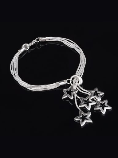 Fashion Hollow Stars Adjustable Copper Bracelet