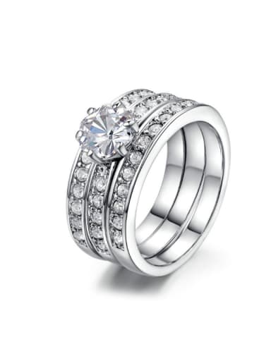 Hot Selling Luxury Noble Wedding Ring with Zircons