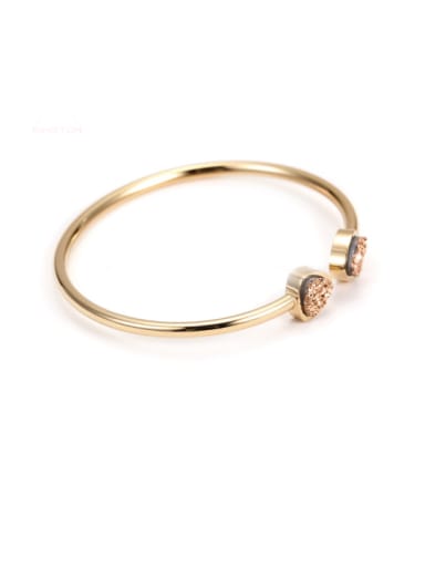 Titanium Rose Gold Crystal Cluster Bracelet