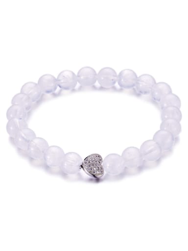 Fashion Natural White Crystal Beads Bracelets