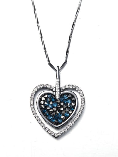 Fashion Heart austrian Crystals Alloy Necklace