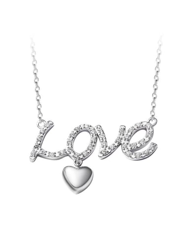 2018 S925 Silver Letter-shaped Necklace