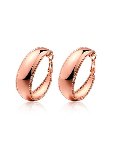 Delicate Rose Gold Plated Geometric Shaped Earrings