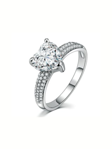 Engagement Jewelry Heart AAA Zircon Ring