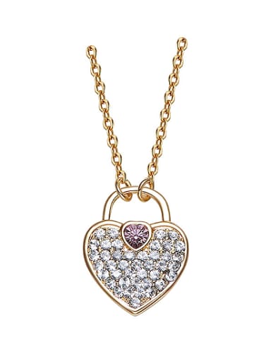 Fashion Heart shaped Gold Plated Necklace