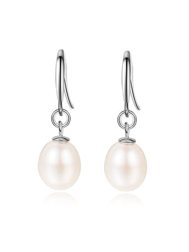 Water Drop Freshwater Pearl 925 Silver Earrings