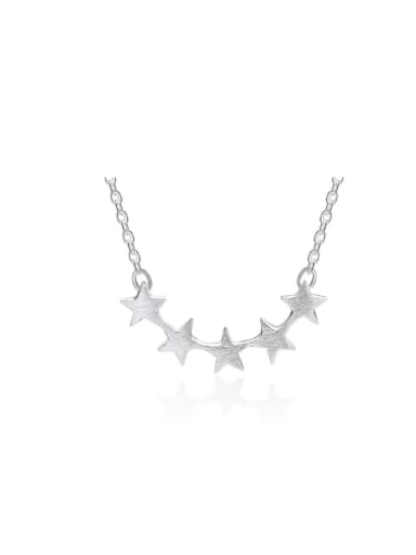 Fashion Pentagram Silver Clavicle Necklace