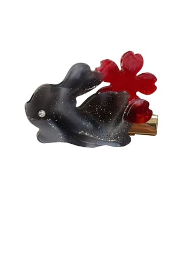 Alloy With Cellulose Acetate Cute Rabbit Barrettes & Clips