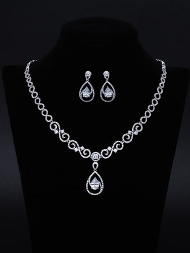 Luxury Two Pieces Jewelry Fashion Wedding Accessories Suit