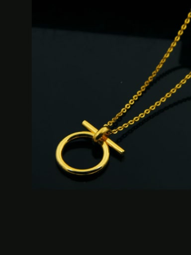Simple Fashion Geometric Shaped Titanium Necklace