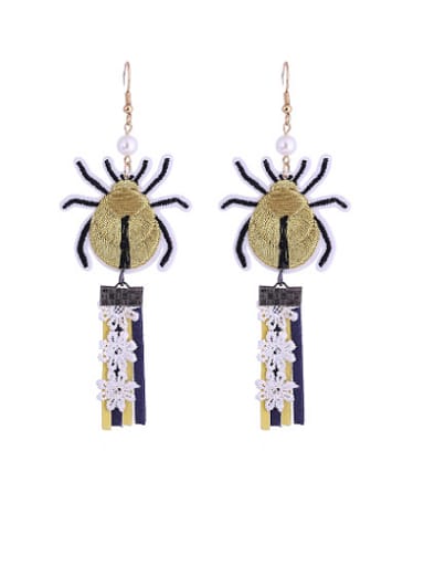 Cute Artificial Pearl Insect Shaped Knitting Earrings