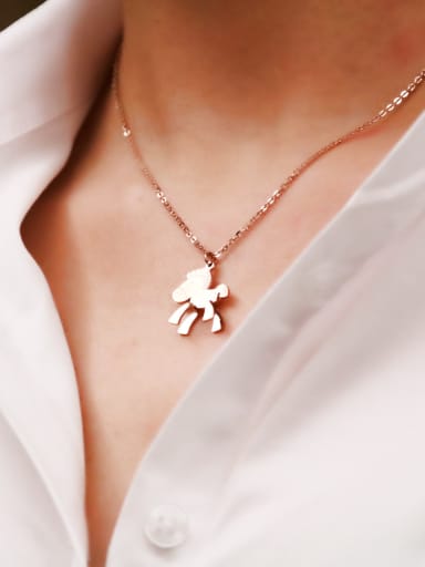 Small Horse Pendant Clavicle Necklace