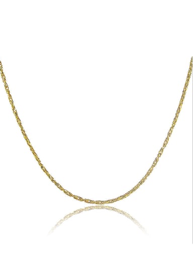 Elegant 24K Gold Plated Geometric Shaped Copper Necklace