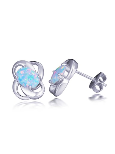 Flower Opal Stone stud Earring