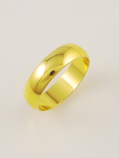Unisex 24K Gold Plated Geometric Shaped Copper Ring