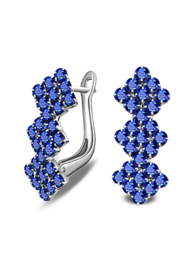 Fashion Crystal Classical Shining Clip Earrings