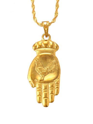 Personalized Gold Plated Palm Pendant
