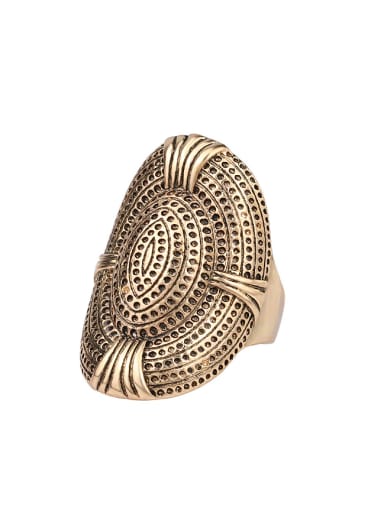 Exaggerated Punk style Antique Gold Plated Alloy Ring