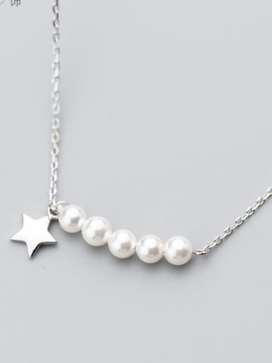925 silver Pentagram Korean style necklace