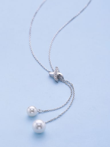 2018 S925 Silver Pearl Necklace