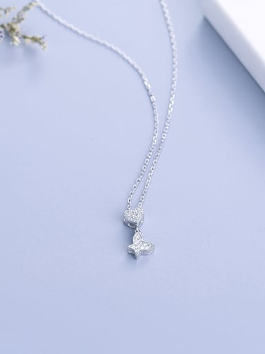 Heart-shaped Butterfly Necklace