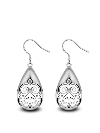 White Gold Plated Water Drop Earrings