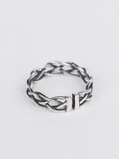 Retro Personalized Woven Opening Ring