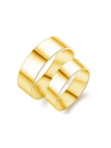 Simple Smooth Titanium Lovers Ring