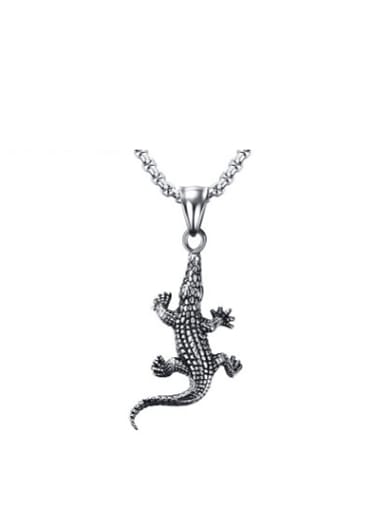 Exquisite Crocodile Shaped Stainless Steel Pendant