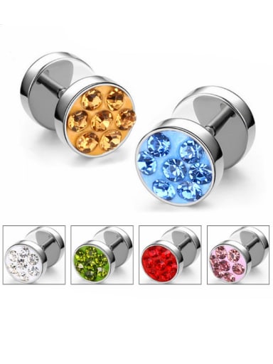 Stainless Steel With Fashion Round Stud Earrings