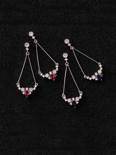 Alloy With Rose Gold Plated Simplistic Water Drop Drop Earrings