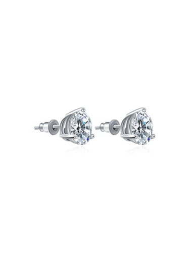 Charming Round Shaped Zircon Stud Earrings