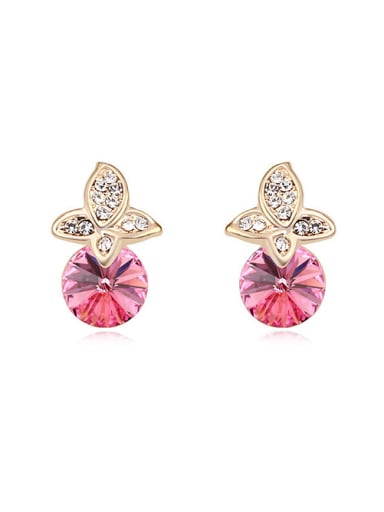 Fashion Cubic austrian Crystals Alloy Stud Earrings