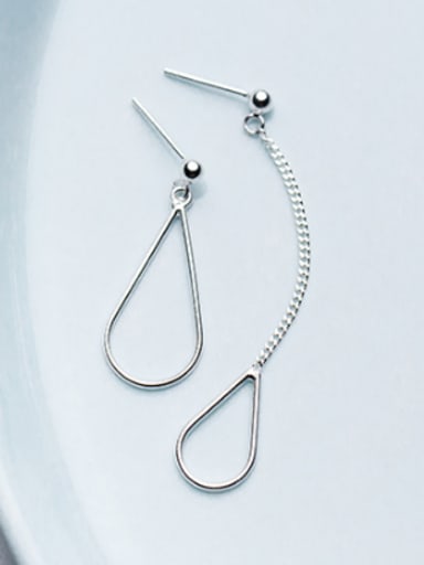 Exquisite Hollow Water Drop Shaped S925 Silver Drop Earrings