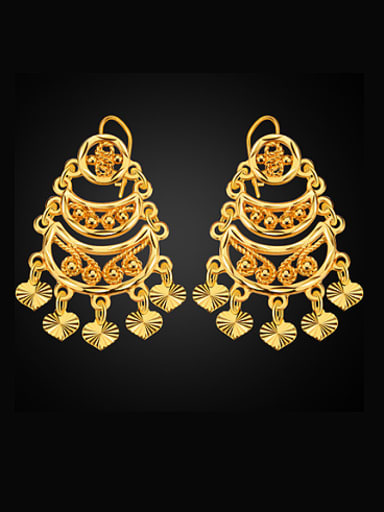 Retro Tassels Hollow Drop Chandelier earring