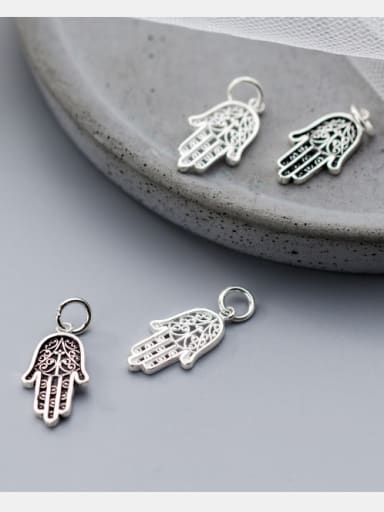 925 Sterling Silver With Antique Silver Plated Fashion Irregular Charms