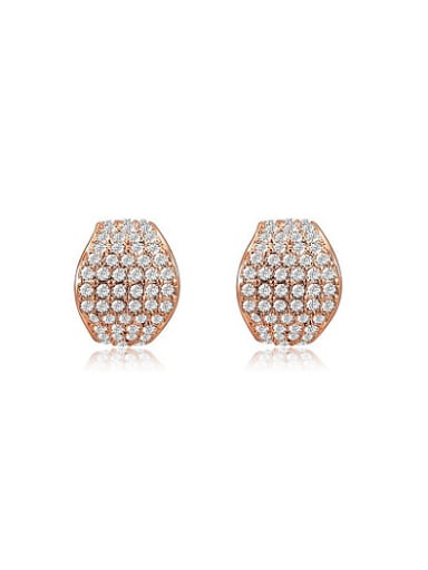 Luxury Geometric Shaped Austria Crystal Clip On Earrings