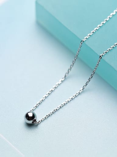 Women Trendy Round Shaped S925 Silver Necklace